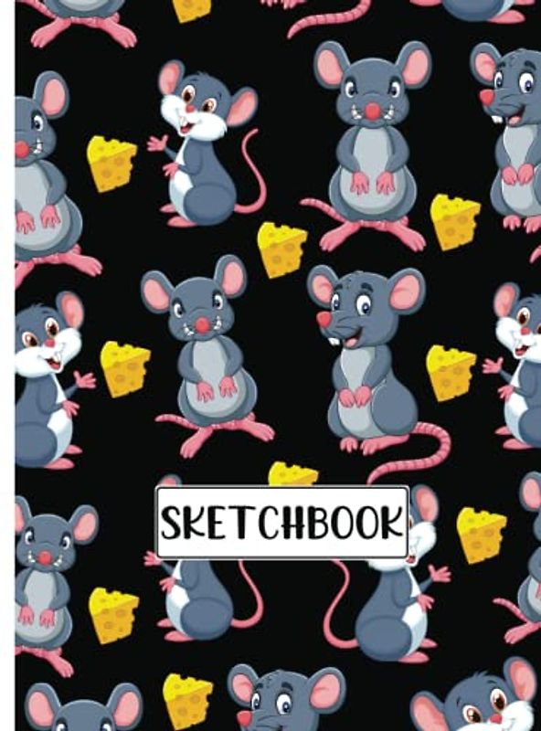 Rat Sketchbook: Rat Blank Page Sketchbook To Write Notes, To Do Lists, Notepad, Sketching, Rat Pattern Sketch Drawing Design (8.5 X 11 Inc) - 100 Pages