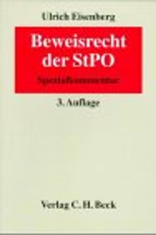 Beweisrecht der StPO. Spezialkommentar