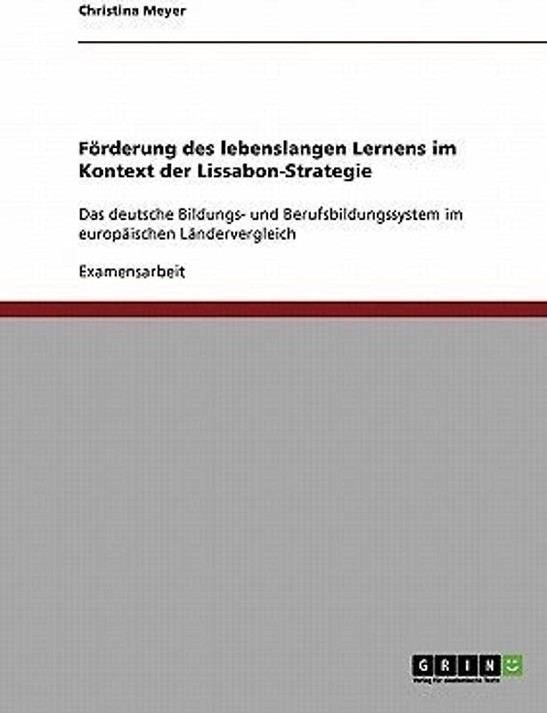 Förderung des lebenslangen Lernens im Kontext der Lissabon-Strategie