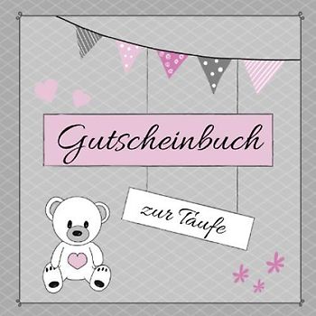 GUTSCHEINBUCH ZUR TAUFE: farbiges Gutscheinheft zum selbst ausfüllen | Geschenkidee zur Tauffeier | Geschenkbuch für Mädchen