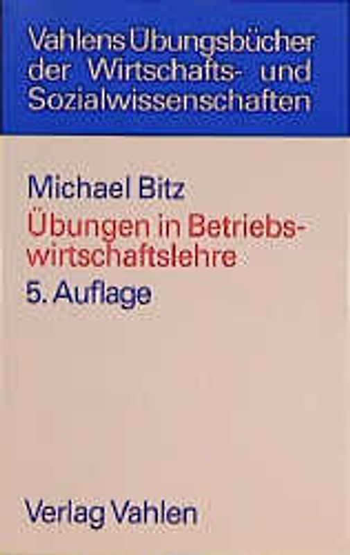 Übungen in Betriebswirtschaftslehre