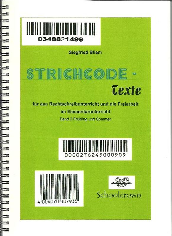 Strichcode-Texte / Frühling - Sommer