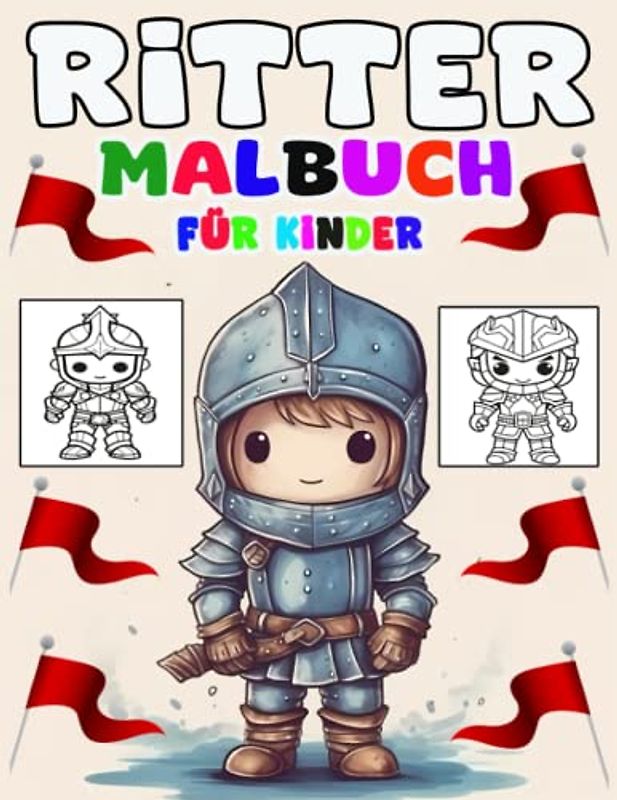 Ritter-Malbuch für Kinder: Lustige und erstaunliche mittelalterliche Ritter Malbuch Malvorlagen für Kinder, Jungen und Mädchen, Designs, die bereit sind, zum Spaß zu färben.