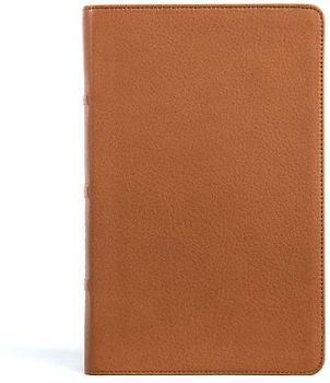 CSB Single-Column Personal Size Bible, Saddle Genuine Leather