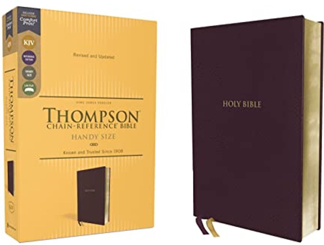 KJV, Thompson Chain-Reference Bible, Handy Size, Leathersoft, Burgundy, Red Letter, Comfort Print: King James Version, Burgundy, Leathersoft, Red Letter