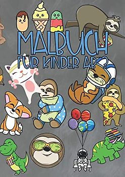 Malbuch für Kinder ab 3: Zeichenbuch und Malblock für Kinder ab 3 Jahre - Geschenk und Mitbringsel Malbuch mit Tieren für Jungen und Mädchen