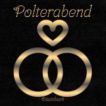 Polterabend Gästebuch: Gästebuch für den Polterabend zur freien Gestaltung I Geschenkidee I Andenken I Quadratisch I Motiv: Eheringe