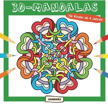 3D-Mandalas für Kinder ab 4 Jahren: Kreatives Mandala Malbuch mit dreidimensionalen Formen