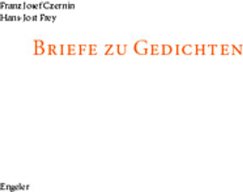 Briefe zu Gedichten