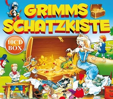 Various - Grimms Schatzkiste mit 27 Grimms Märchen auf 10 CDs (inkl. Gestiefelte Kater; Der Froschkönig; Aschenputtel; Hänsel & Gretel; Schneewittchen; Rotkäppchen; Hans im Glück; Das tapfere Schneiderlein; Tischlein deck dich; Frau Holle uva.)