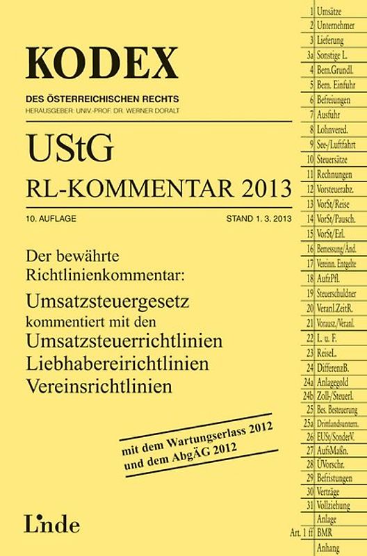 KODEX UStG-Richtlinien-Kommentar 2013
