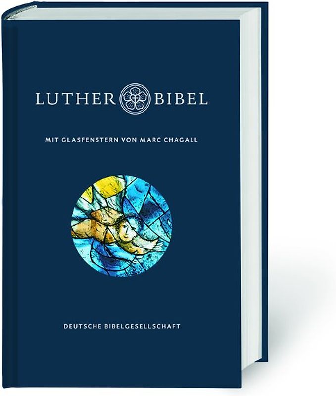 Lutherbibel mit Glasfenstern von Marc Chagall