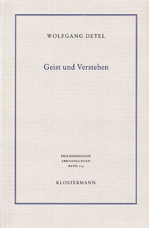 Geist und Verstehen