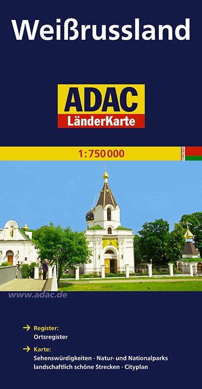 ADAC LänderKarte Weißrussland 1:750 000
