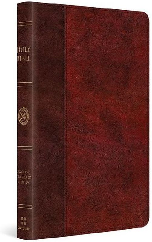 ESV Large Print Thinline Bible (Trutone, Burgundy/Red, Timeless Design)