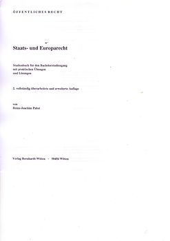 Staats- und Europarecht