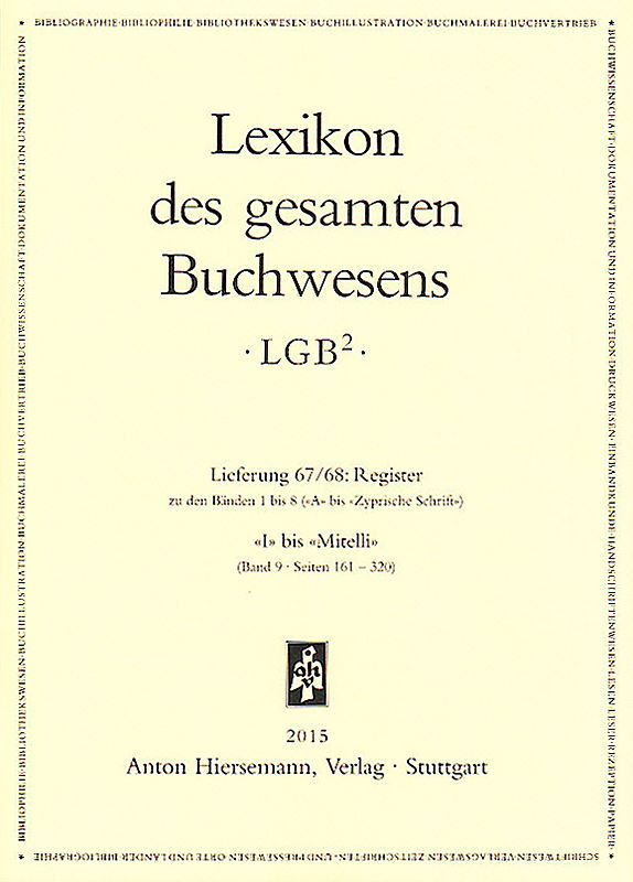 Lexikon des gesamten Buchwesens