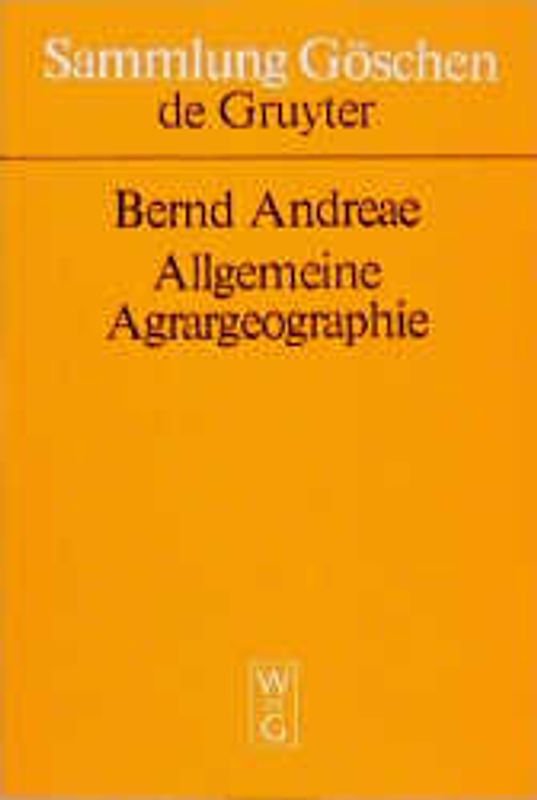 Allgemeine Agrargeographie
