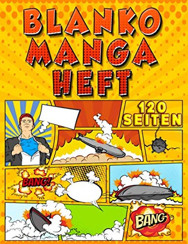 Blanko Manga Heft: Erstellen Sie Ihre Manga | Seiten mit verschiedenen Vorlagen
