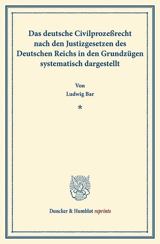 Das deutsche Civilprozeßrecht