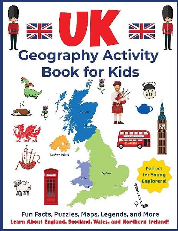 UK Geography Activity Book for Kids