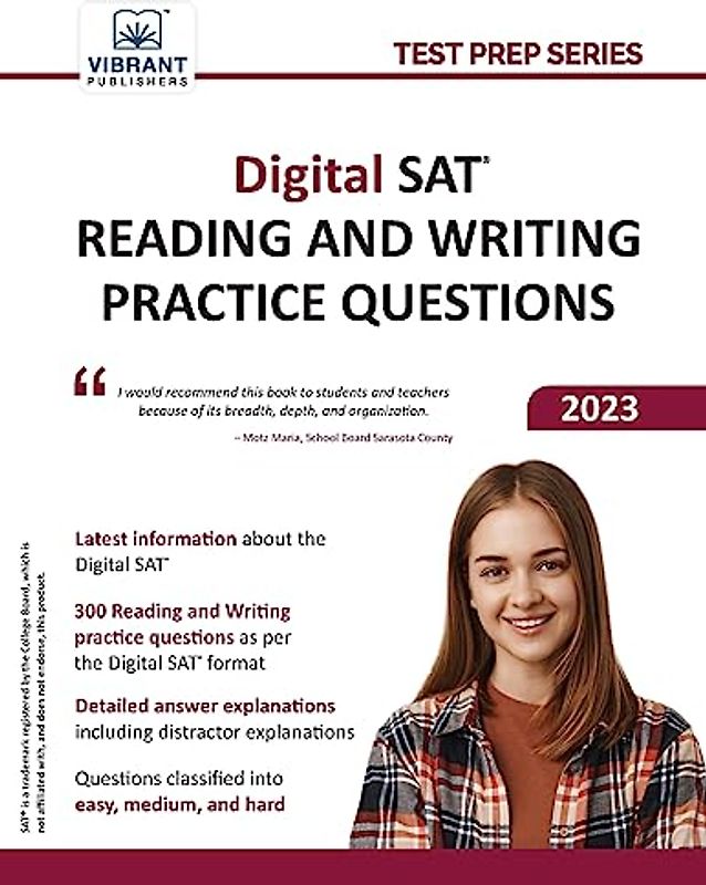 Digital SAT Reading and Writing Practice Questions (Test Prep Series)