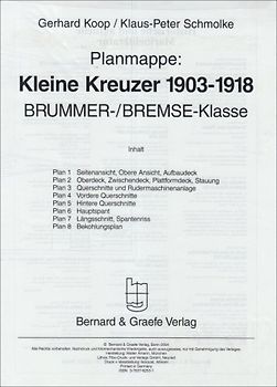 Planmappe: Kleine Kreuzer 1903-1918. BRUMMER-/BREMSE-Klasse