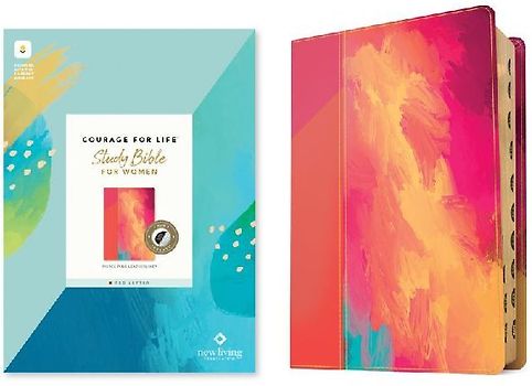 NLT Courage for Life Study Bible for Women, Filament Enabled (Leatherlike, Fierce Pink, Indexed, Red Letter)