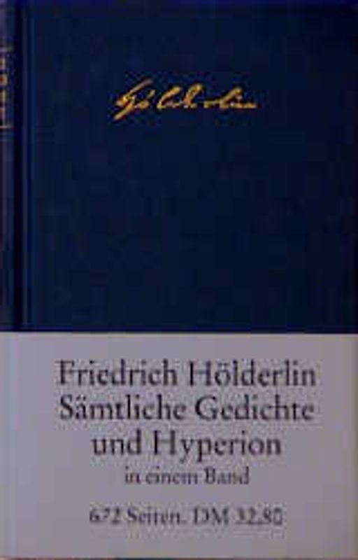 Sämtliche Gedichte und ›Hyperion‹
