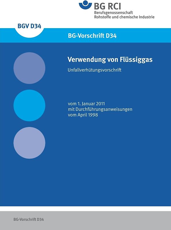 DGUV Vorschrift 79 - Verwendung von Flüssiggas