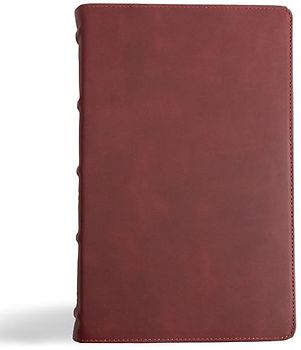 CSB Single-Column Personal Size Bible, Holman Handcrafted Collection, Marbled Burgundy Premium Calfskin