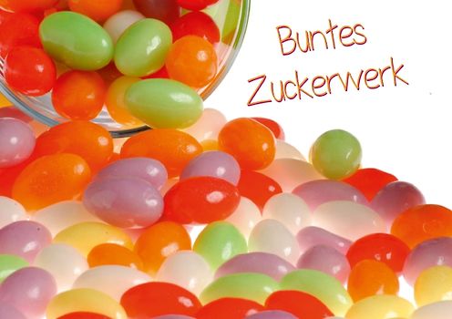 Buntes Zuckerwerk (Tischaufsteller DIN A5 quer)