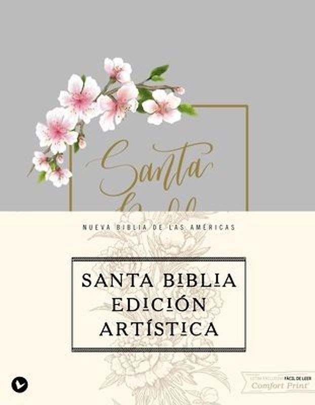 Nbla, Santa Biblia, Edición Artística, Tapa Dura/Tela, Arte Con Bordes Dorados, Palabras de Jesús En Rojo, Comfort Print