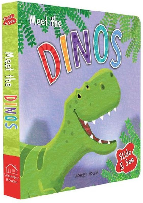 Slide and See - Meet the Dinos: Sliding Novelty Board Book for Kids