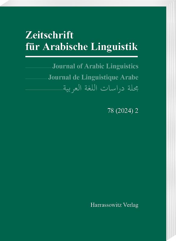 Zeitschrift für Arabische Linguistik 78 (2024/2)