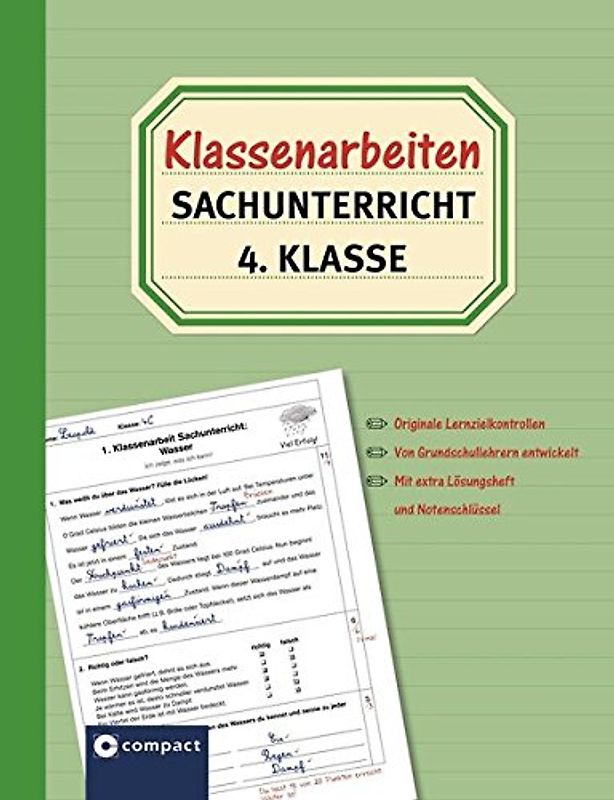 Klassenarbeiten Sachunterricht 4. Klasse