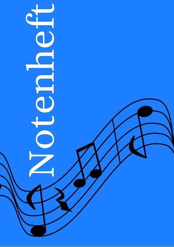 Notenheft: DIN A4 Notenlinienheft | 100 Seiten mit 12 Notenzeilen / Systeme pro Blatt | Papier 90g/m² | Musikheft mit Notenlinien