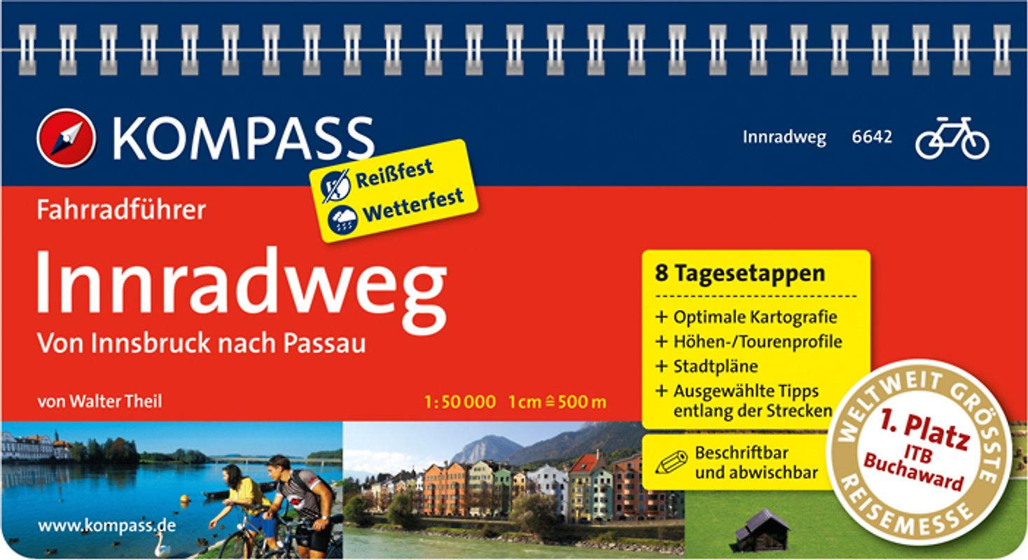 KOMPASS Fahrradführer Innradweg, Von Innsbruck nach Passau
