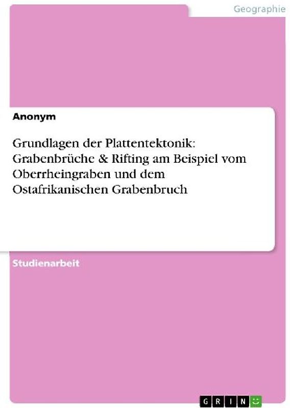 Grundlagen der Plattentektonik: Grabenbrüche & Rifting am Beispiel vom Oberrheingraben und dem Ostafrikanischen Grabenbruch