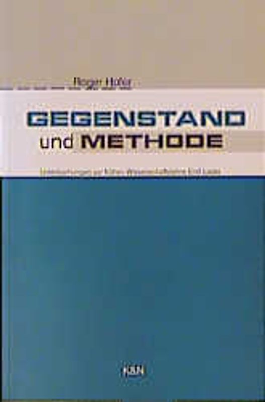 Gegenstand und Methode