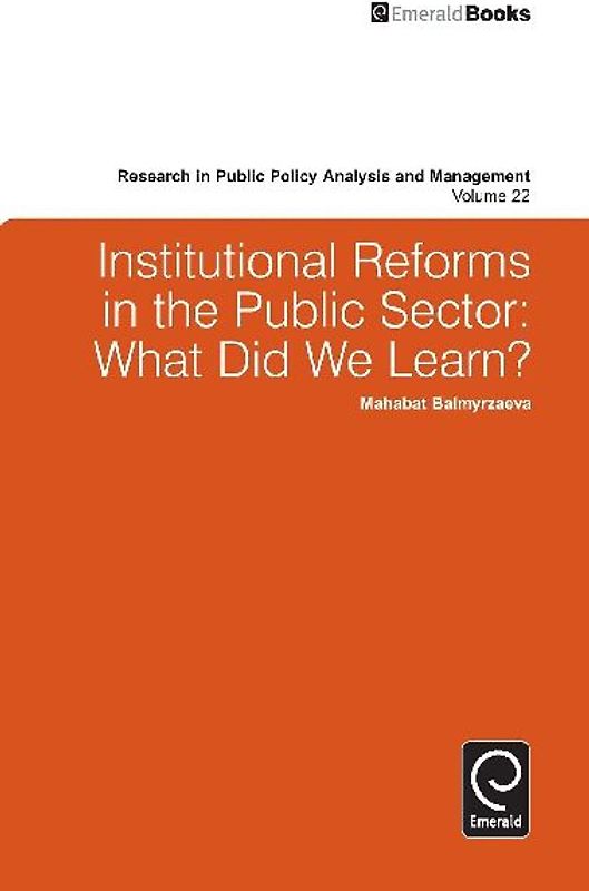 Institutional Reforms in the Public Sector