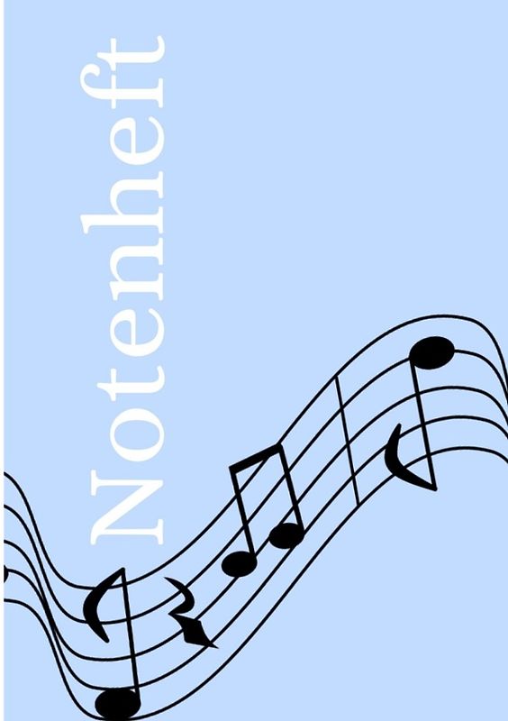 Notenheft: DIN A5 Notenlinienheft | 300 Seiten mit 12 Notenzeilen / Systeme pro Blatt | Papier 90g/m² | Musikheft mit Notenlinien