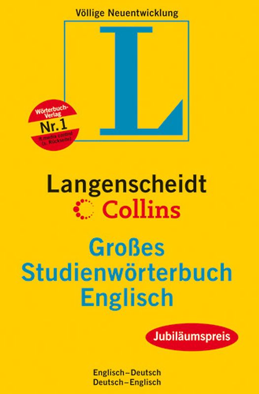 Langenscheidt Grosse Schulwörterbücher. Langenscheidt Collins Grosses Studienwörterbuch Englisch. Englisch - Deutsch /Deutsch - Englisch