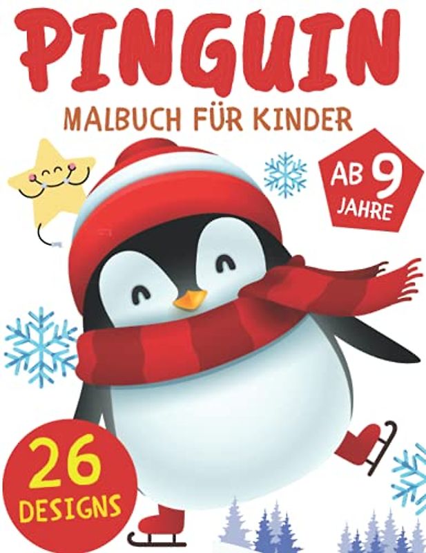 Pinguin Malbuch: Mandala Illustrationen:Geschenk für Kinder Ab 9 Jahre,Senioren und Erwachsene