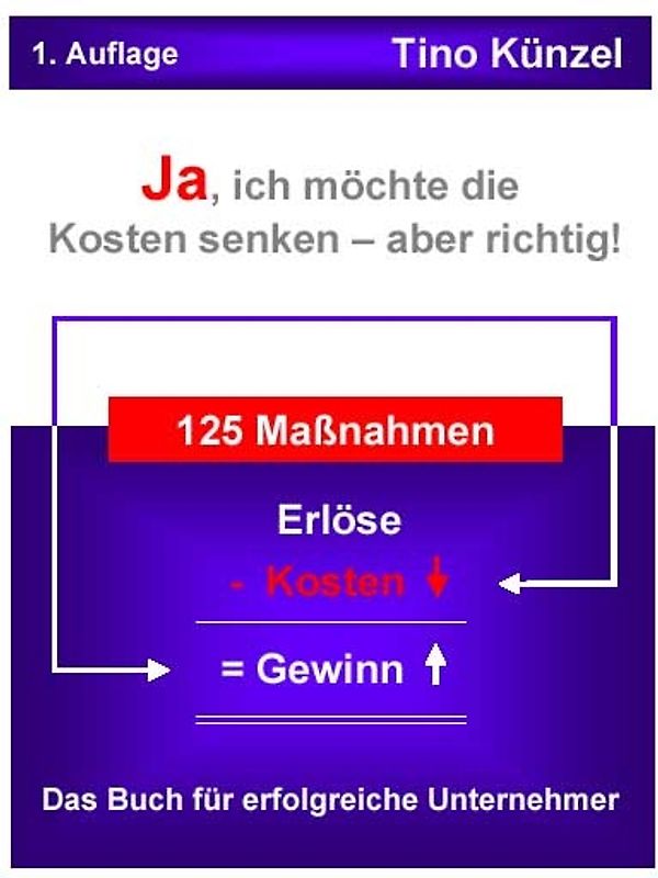 Ja, ich möchte die Kosten senken - aber richtig!