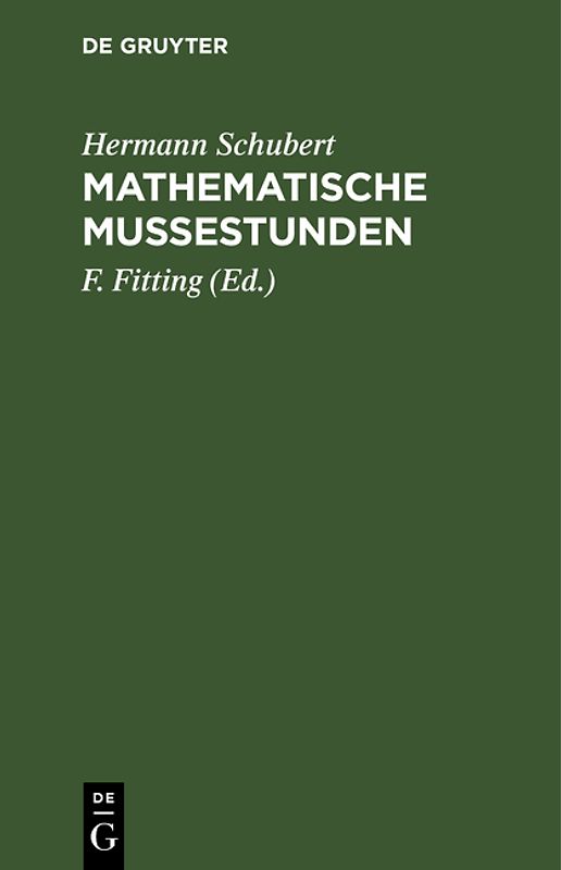 Mathematische Mußestunden