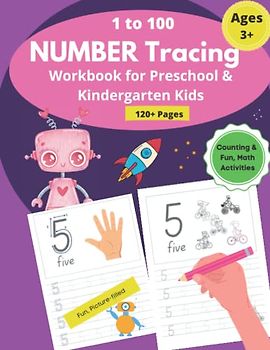 Number Tracing book for Preschoolers and Kindergarten Kids: Fun, Math Practice Workbook for Girls ages 3-5 years, Numbers Tracing and Maths Activity Book
