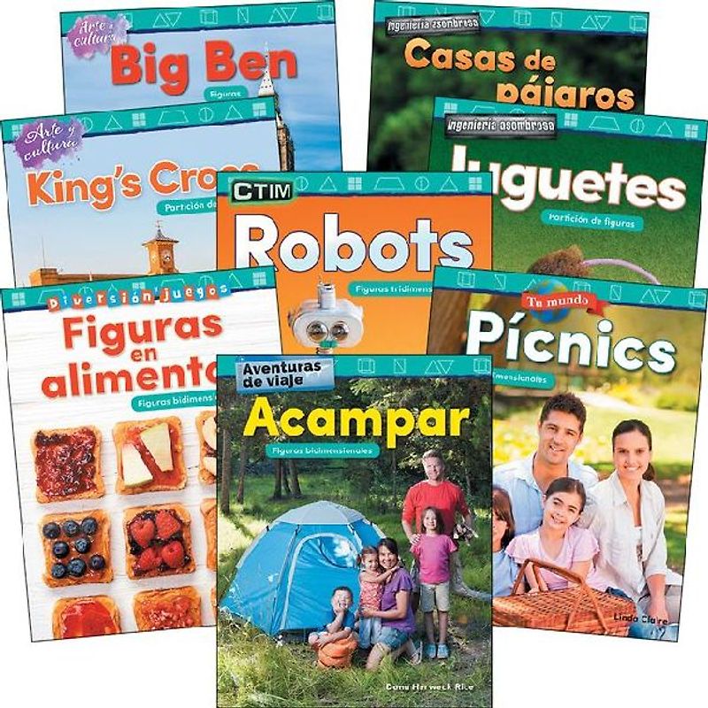 Geometry Grades K-1 Spanish: 8-Book Set