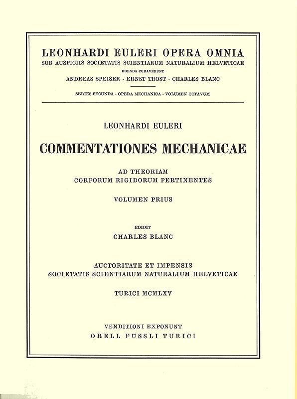 Mechanica corporum solidorum 1st part