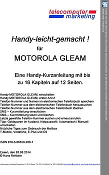 MOTOROLA GLEAM leicht-gemacht. Handy-leicht-gemacht für MOTOROLA GLEAM